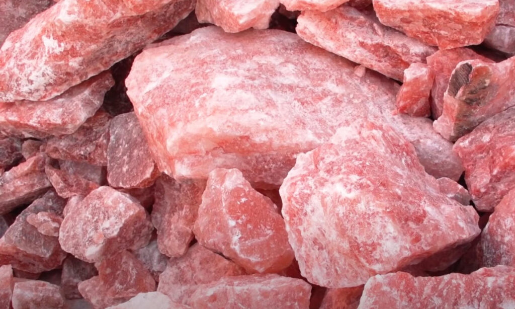 pink salt chunks