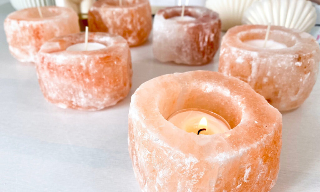 salt candle holders gift box