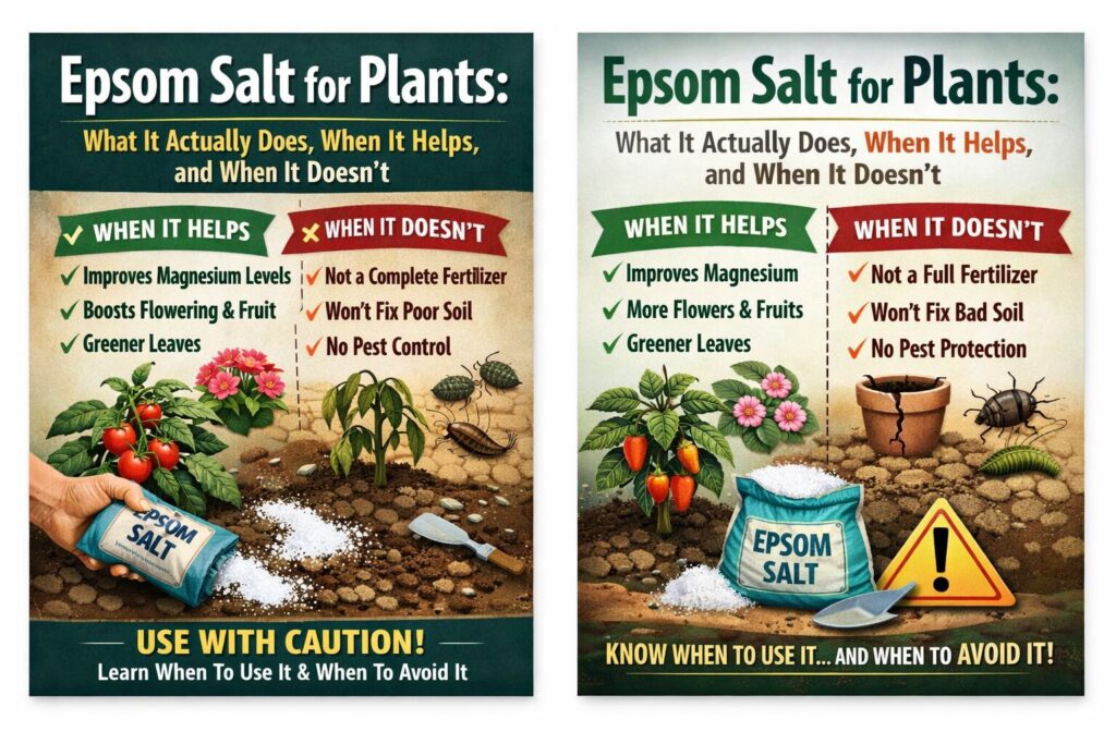 Epsom Salt for Plants What It Actually Does, When It Helps, and When It Doesn’t